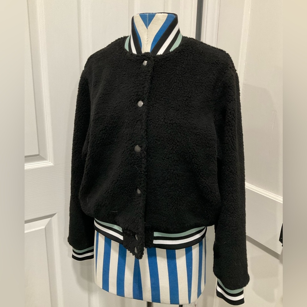 NWOT RVCA SHERPA VARSITY BOMBER JACKET‎